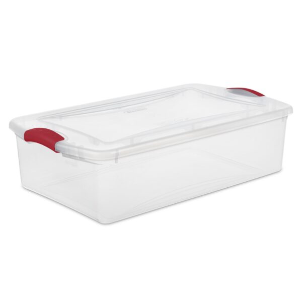 32 Qt. Latch Box Plastic, Infra Red, Set of 6 - Image 5