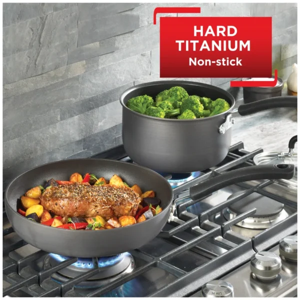 E76582 Ultimate Hard Anodized, Nonstick 5 Qt. Jumbo Cooker, Black, 5 Quart, Grey - Image 2