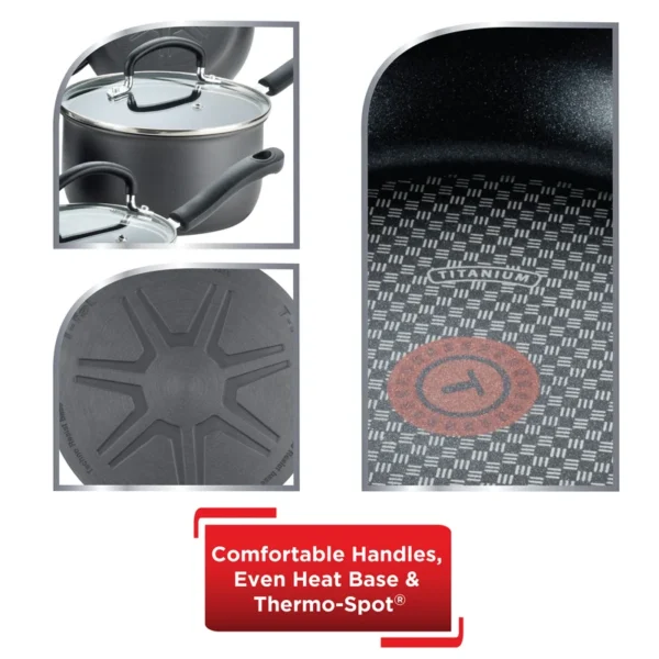 E76582 Ultimate Hard Anodized, Nonstick 5 Qt. Jumbo Cooker, Black, 5 Quart, Grey - Image 5
