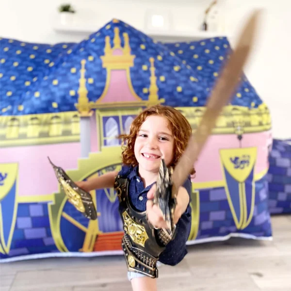 The Original AIR FORT Build A Fort in 30 Seconds, Inflatable Fort for Kids (Royal Castle) - Image 6