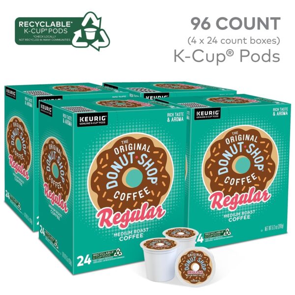 The Original Donut Shop Regular Keurig Single-Serve K-Cup Pods, Medium Roast Coffee, 96 Count (4 Packs of 24) - Image 2