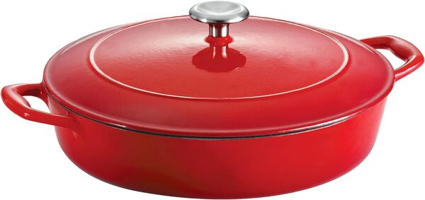Covered Braiser  Cast Iron 4-Quart Gradated Red, 80131/050DS