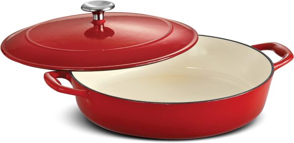 Covered Braiser  Cast Iron 4-Quart Gradated Red, 80131/050DS - Image 2