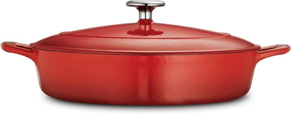 Covered Braiser  Cast Iron 4-Quart Gradated Red, 80131/050DS - Image 3