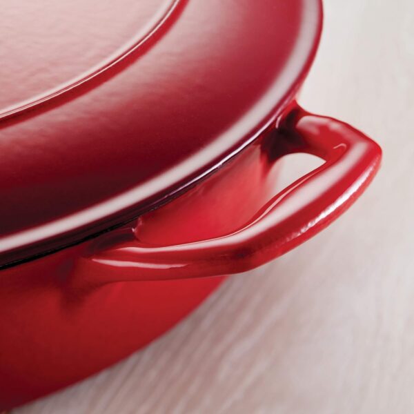 Covered Braiser  Cast Iron 4-Quart Gradated Red, 80131/050DS - Image 6