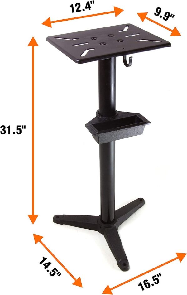 Bench Grinder Stand, 32-Inch with Water Pot (4288T), Black - Image 3