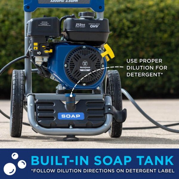 WPX3200 WPX 3200 PSI 2.5 GPM Gas Powered Axial Cam Pump Pressure Washer with Quick Connect Tips - Image 8