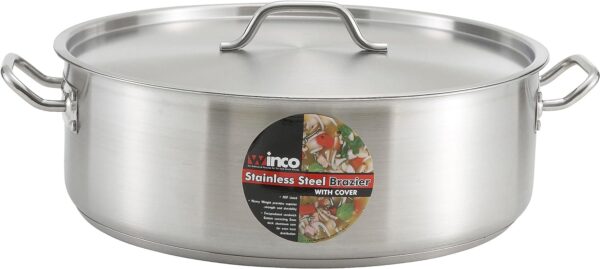 Stainless Steel 15 Quart Brasier with Cover - Image 2