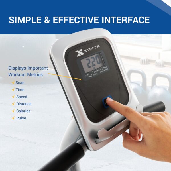 XTERRA Fitness SB120 Friction Recumbent Cycle Exercise Bike - Image 3