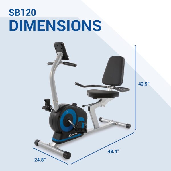 XTERRA Fitness SB120 Friction Recumbent Cycle Exercise Bike - Image 8