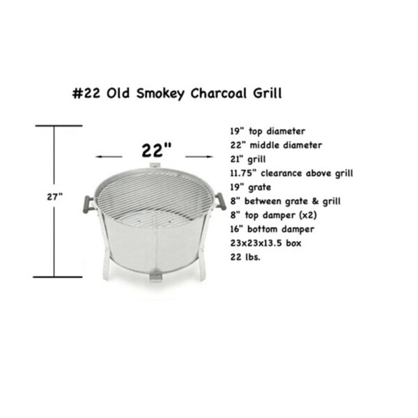 Old Smokey #22 Charcoal Grill - Image 5