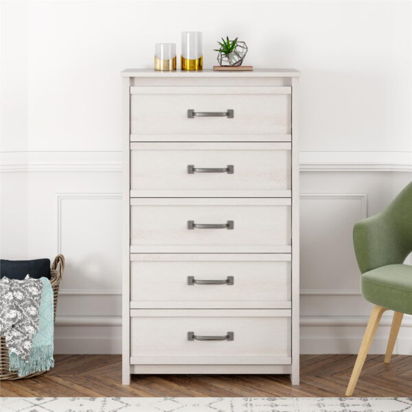 Gardens Rustic Ranch 5 Drawer Dresser, Ivory Oak - Image 3