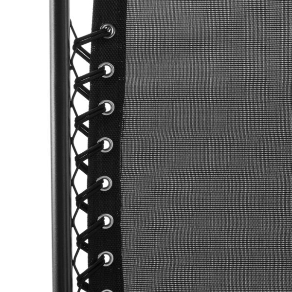 Zero-Gravity Steel Porch Swing, Black - Image 5