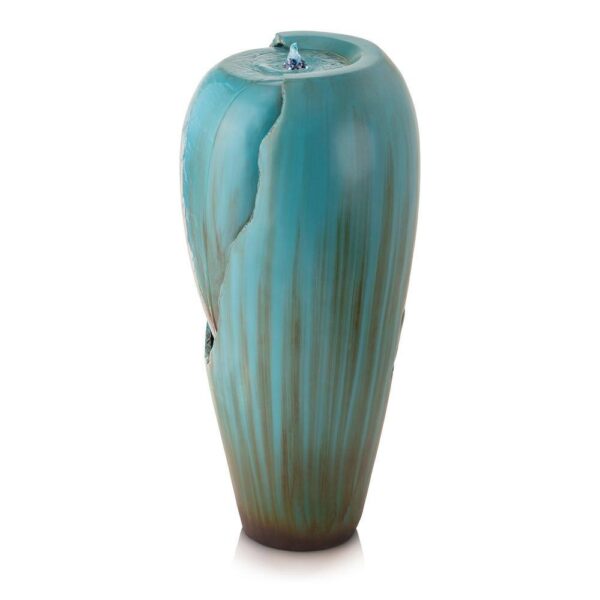 DIG100XS 33 in. Tall Water Jar Fountain with LED Light, Turquoise - Image 10