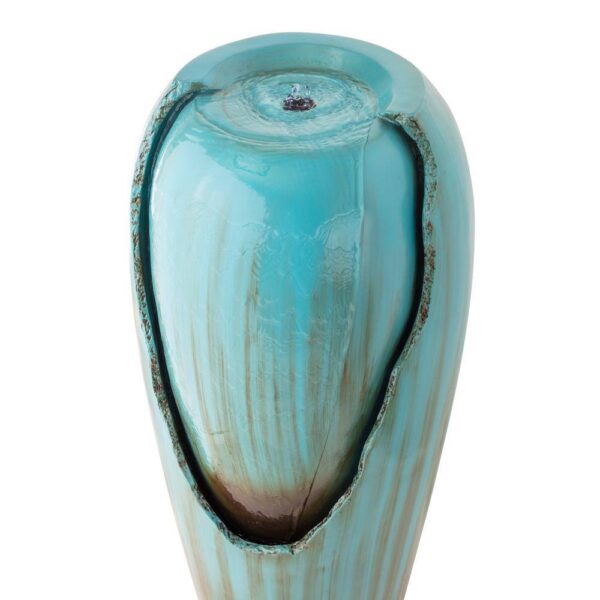 DIG100XS 33 in. Tall Water Jar Fountain with LED Light, Turquoise - Image 11