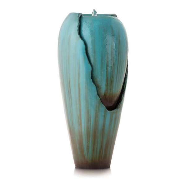 DIG100XS 33 in. Tall Water Jar Fountain with LED Light, Turquoise - Image 9