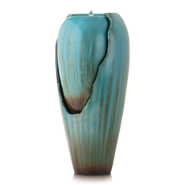 DIG100XS 33 in. Tall Water Jar Fountain with LED Light, Turquoise - Image 8