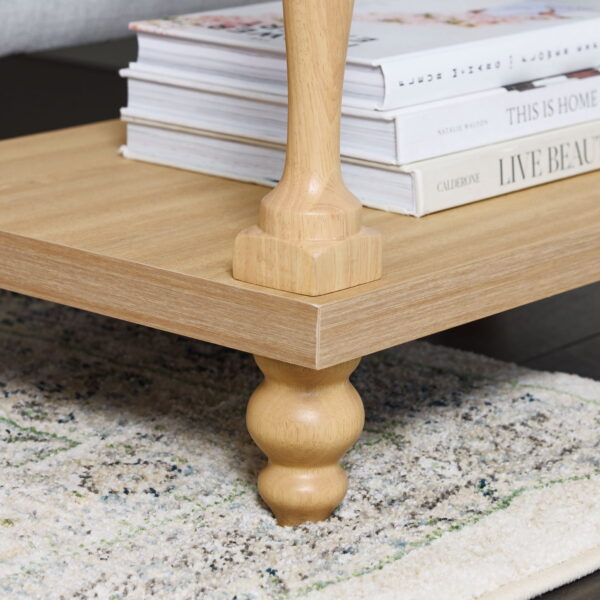 My Texas House Wood Side Table, Light Oak - Image 4