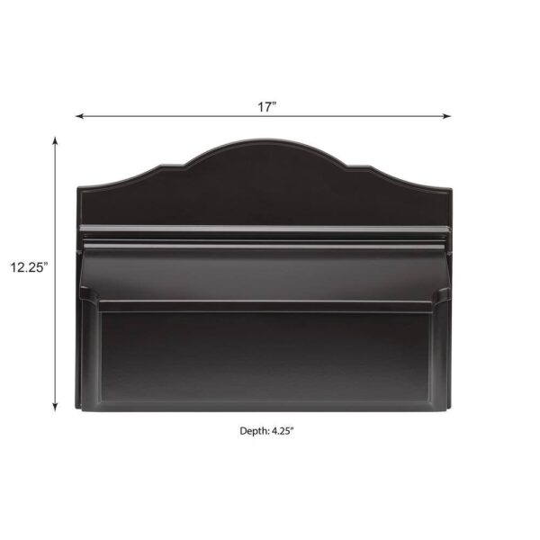 16600 Colonial Wall Mailbox, Black - Image 2