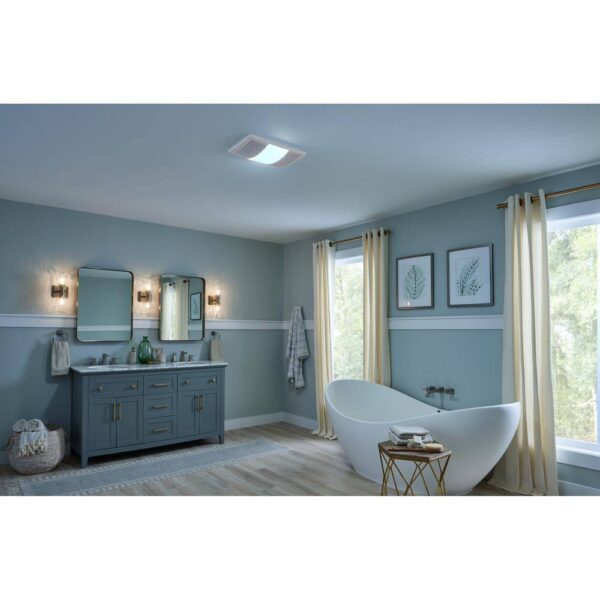 BHFLED110 PowerHeat Series 110 CFM Ceiling Bathroom Exhaust Fan with Heater and CCT LED Lighting - Image 4