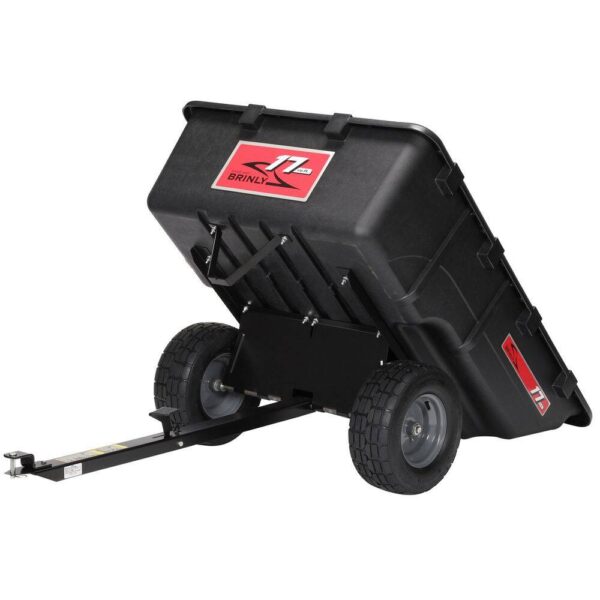 PCT-17BH 850 lb. 17 cu. ft. Tow-Behind Poly Utility Cart with Durable Compression Molded Bed for Lawn Tractors   Zero-Turn Mowers - Image 6
