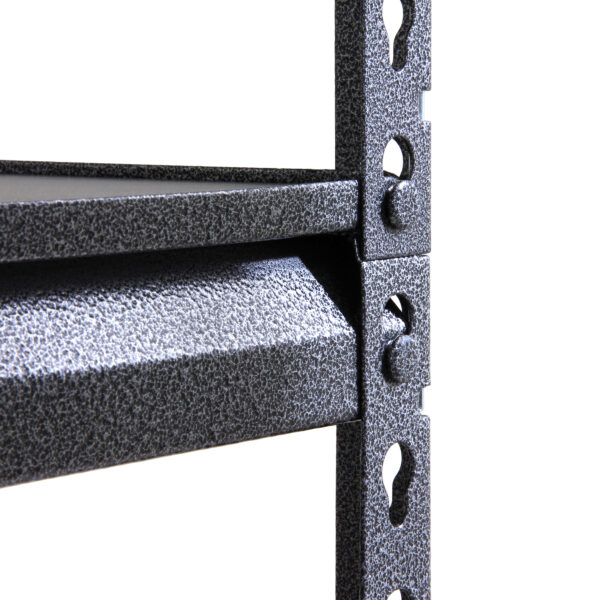 Stronghold Garage Gear 6-Shelf Boltless Rack with Wood Decking, Textured Gray, 600lbs per shelf - Image 6