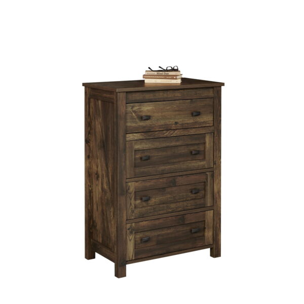 Woven Paths Scandi Farmhouse 4 Drawer Dresser, Rustic - Image 4