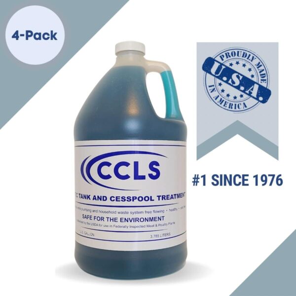 ccls Septic Tank and Cesspool Treatment Additive/Organic Enzyme Producing Bacteria/Non-Toxic/Non-Hazardous/Non-Corrosive (4-Pack) - Image 2