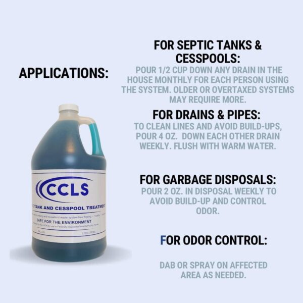 ccls Septic Tank and Cesspool Treatment Additive/Organic Enzyme Producing Bacteria/Non-Toxic/Non-Hazardous/Non-Corrosive (4-Pack) - Image 5