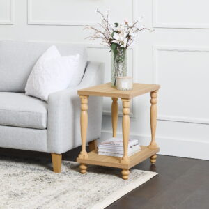 My Texas House Wood Side Table, Light Oak