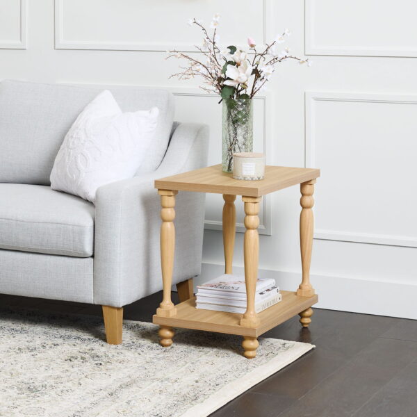My Texas House Wood Side Table, Light Oak