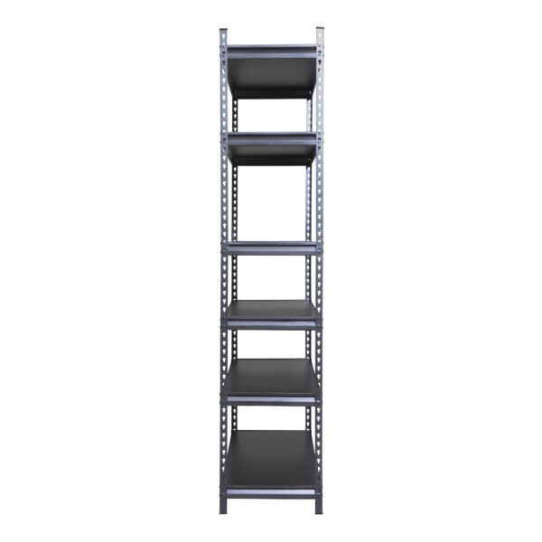 Stronghold Garage Gear 6-Shelf Boltless Rack with Wood Decking, Textured Gray, 600lbs per shelf - Image 4