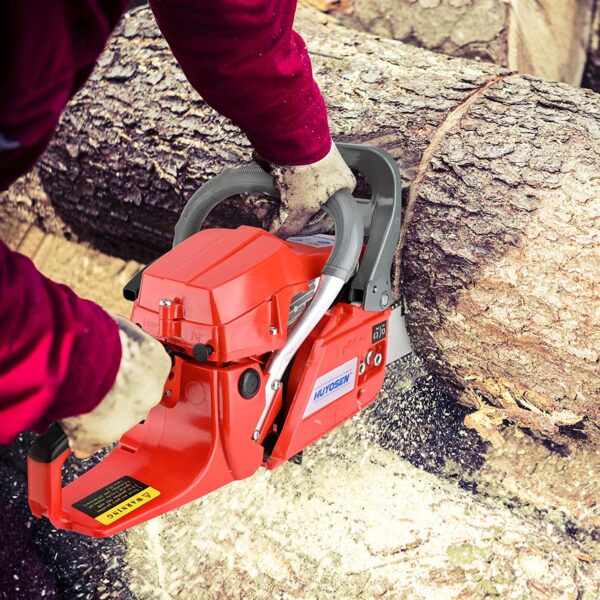 HUYOSEN 62CC 2-Cycle Gas Powered Chainsaw, 20-Inch Cordless Handheld Gasoline Chain Saws - Image 4