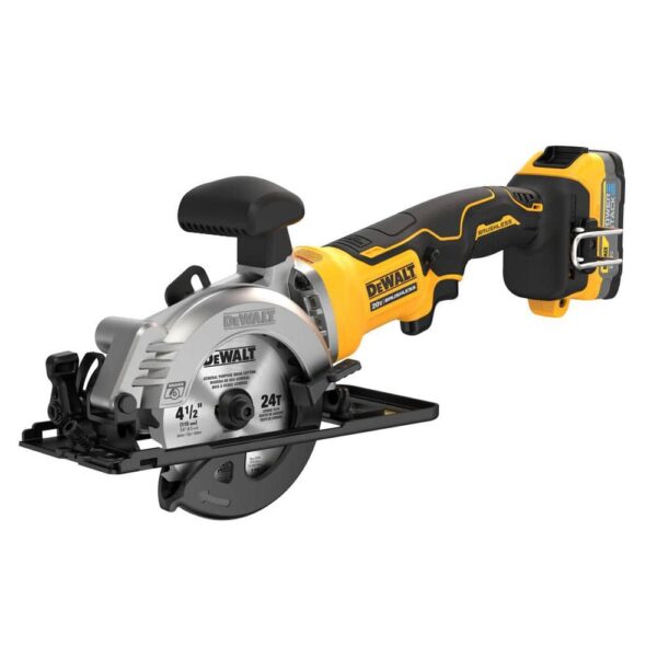 DCS571E1 Atomic 20-Volt Maximum Lithium-Ion Cordless Brushless 4-1/2 in. Circular Saw Kit with 1.7 Ah Battery and Charger - Image 6