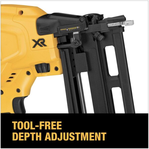 DCN662D1 20V MAX XR Lithium-Ion 16-Gauge Cordless Finish Nailer Kit with 2.0Ah Battery, Charger and Kit Bag - Image 8