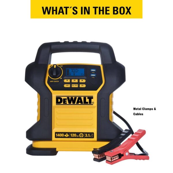 DXAEJ14 1400 Peak Amp Portable Car Jump Starter with Digital Compressor - Image 3