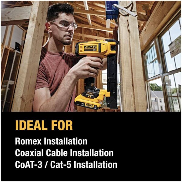 DCN701D1 20V MAX Lithium-Ion Cordless Cable Stapler with 2.0Ah Battery, Charger and Bag - Image 9