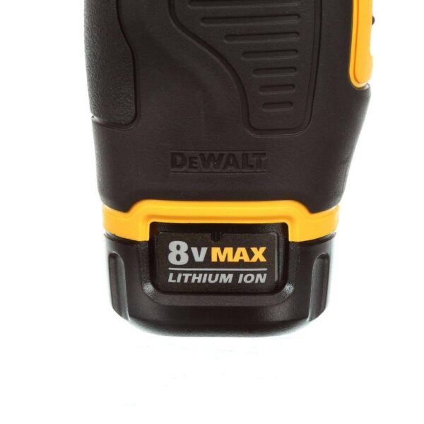 DCF680N2 8V MAX Cordless Gyroscopic Screwdriver with Adjustable Handle, (2) 1.0Ah Batteries, Charger, and Bag - Image 9
