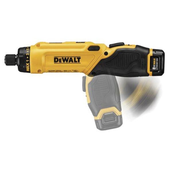 DCF680N2 8V MAX Cordless Gyroscopic Screwdriver with Adjustable Handle, (2) 1.0Ah Batteries, Charger, and Bag - Image 14