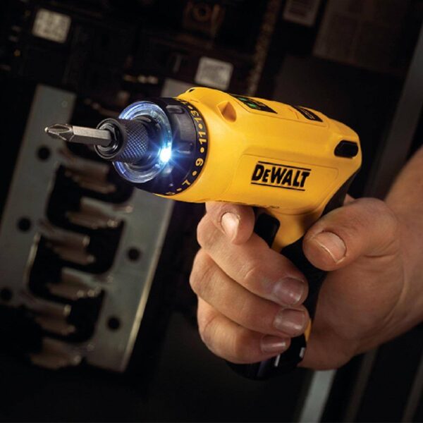 DCF680N2 8V MAX Cordless Gyroscopic Screwdriver with Adjustable Handle, (2) 1.0Ah Batteries, Charger, and Bag - Image 8