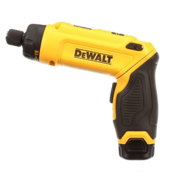 DCF680N2 8V MAX Cordless Gyroscopic Screwdriver with Adjustable Handle, (2) 1.0Ah Batteries, Charger, and Bag - Image 5