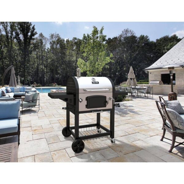 DGN486SNC-D Heavy-Duty Large Charcoal Grill in Black and Stainless Steel - Image 11