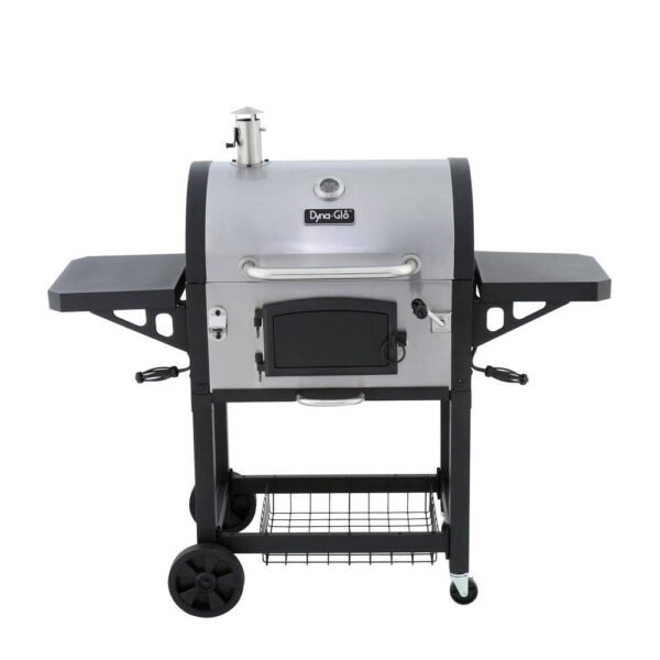 DGN486SNC-D Heavy-Duty Large Charcoal Grill in Black and Stainless Steel