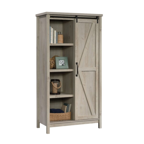 Gardens 66  Modern Farmhouse Bookcase Storage Cabinet, Rustic White Finish - Image 9