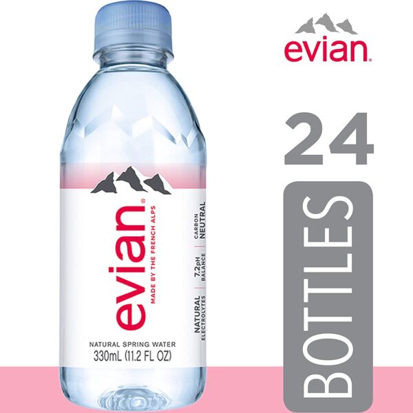 evian Natural Spring Water 330 mL/11.2 Fl Oz (Pack of 24) Mini-Bottles - Image 6
