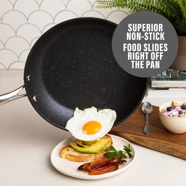 Granite Stone Pots and Pans Set 20 Piece Complete Cookware Bakeware Set Nonstick Dishwasher Oven Safe Black - Image 4