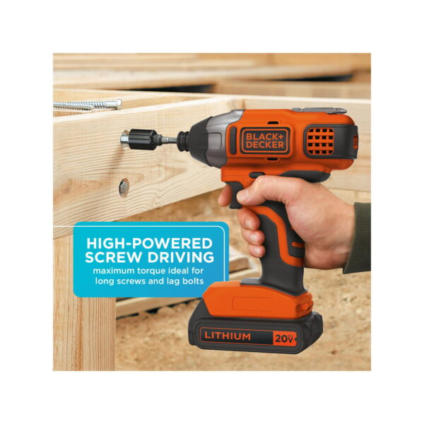 20-Volt MAX* Lithium-Ion Cordless Impact Driver, BDCI20C - Image 5