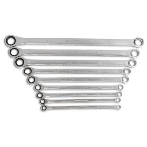 85998 72-Tooth 12-Point SAE XL GearBox Double Box Ratcheting Wrench Set (9-Piece)