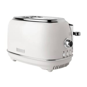 HADEN 75018 Heritage 900-Watt 2-Slice Wide Slot Ivory White Retro Toaster