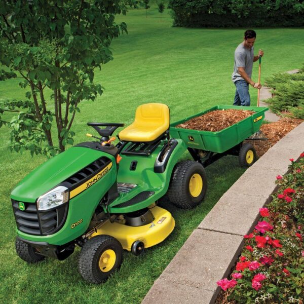 John Deere LP21935 450 lb. 7 cu. ft. Tow Behind Poly Utility Cart Dump Trailer with Universal Hitch - Image 6